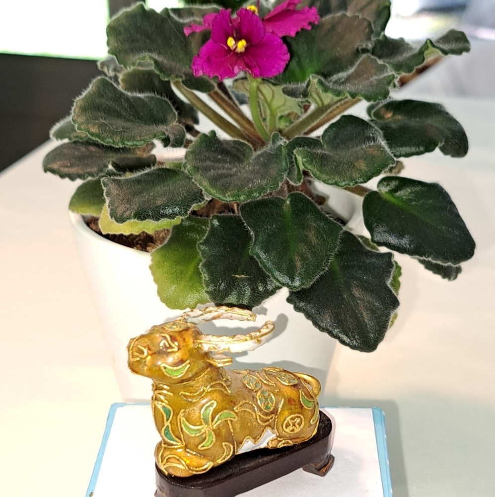 Vintage Cloisonne Water Buffalo Figurine